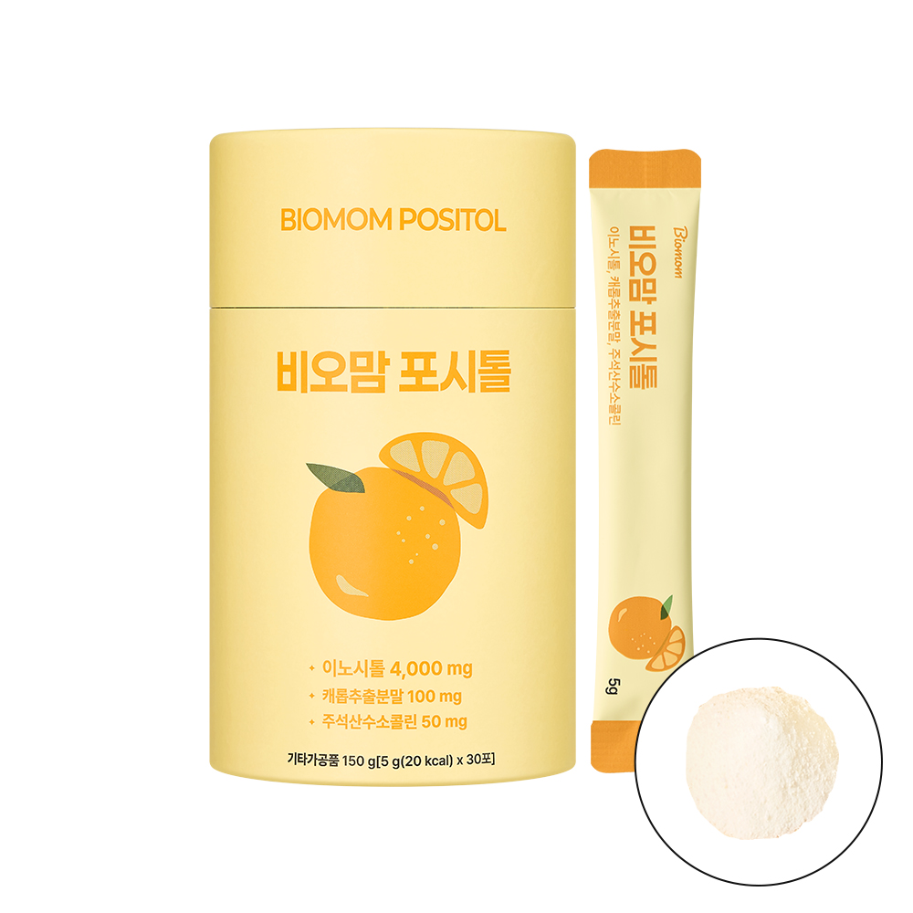 비오맘 포시톨 미오이노시톨 4000mg 엽산 콜린 비타민 30포, 1개 - 상품 이미지