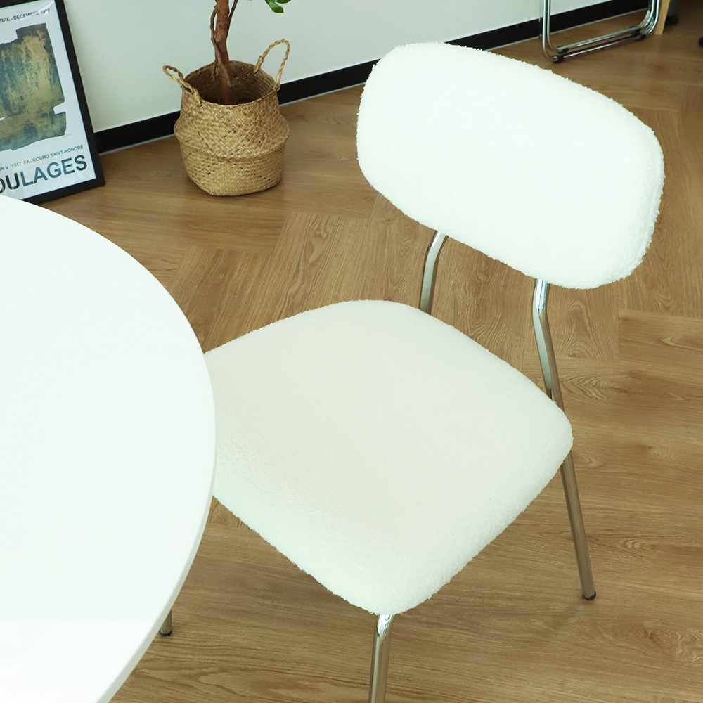 버트너 식탁의자 패브릭 인테리어 미드센츄리 카페체어 부클