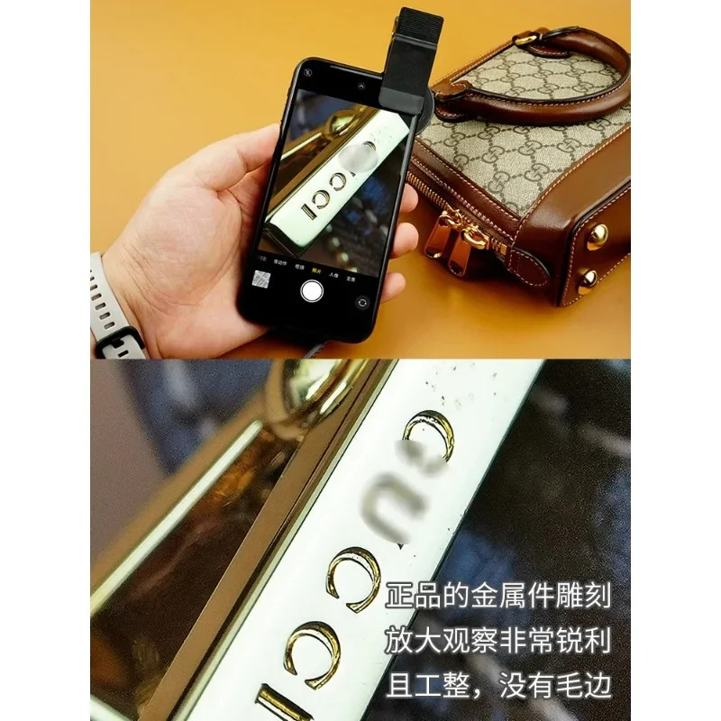 휴대폰 돋보기 클립 매크로 두 개고급 30배 실버 달러 자리 치아 식별 특별
