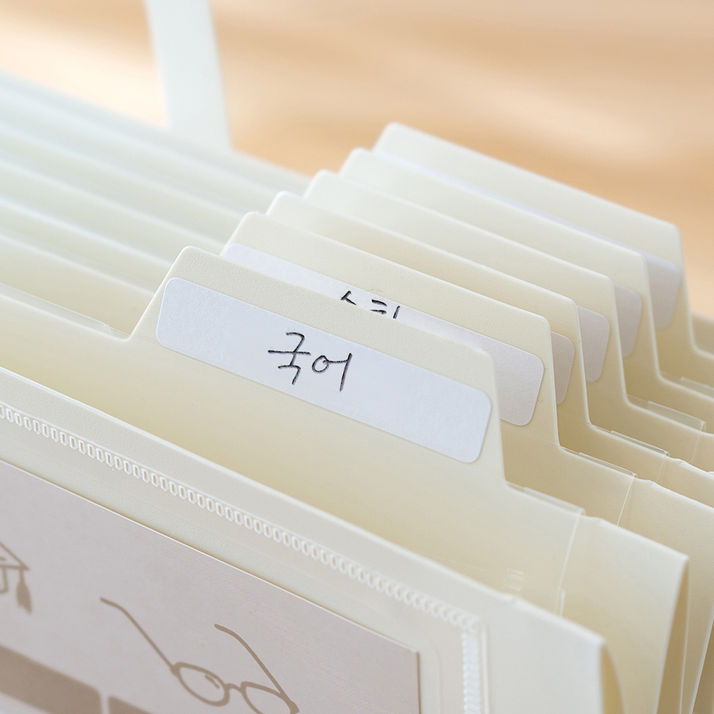 슬라이딩 접이식 파일 A4, 50매, 크림 - 상세 이미지 2