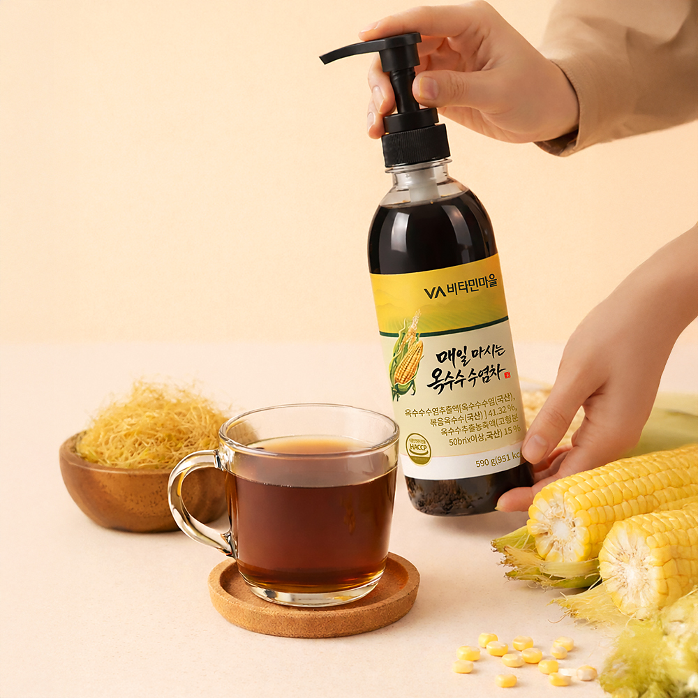 비타민마을 매일 마시는 옥수수수염차 원액 590g, 1개 이미지 3