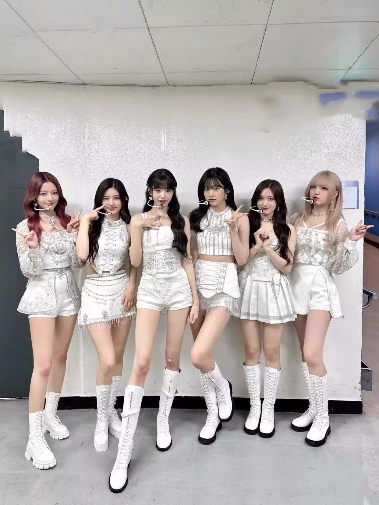 무대의상 IVE 스타일 원피스 아이돌 걸그룹 화이트 스타일 1 악세서리미포함 S - 상품 이미지