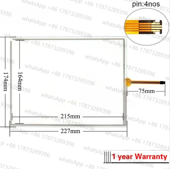 QST-104A QST-104A075H 터치 스크린 유리 패널 디지타이저 QST104A075H 터치스크린 패널용