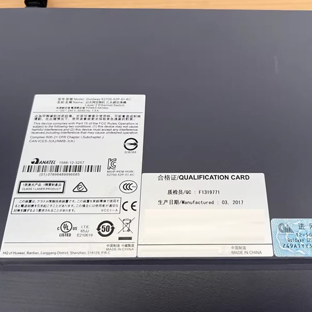 화웨이호환 S2700-52P-EI-AC48 포트 100Mbps 전기 4 기가비트 광 레이어 2 스위치