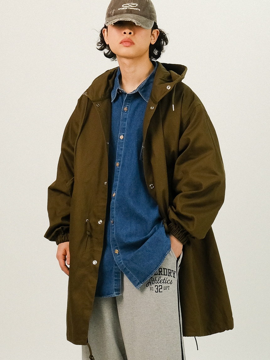 LAB Overfit Hood Fishtail Field Jacket | 세미카지