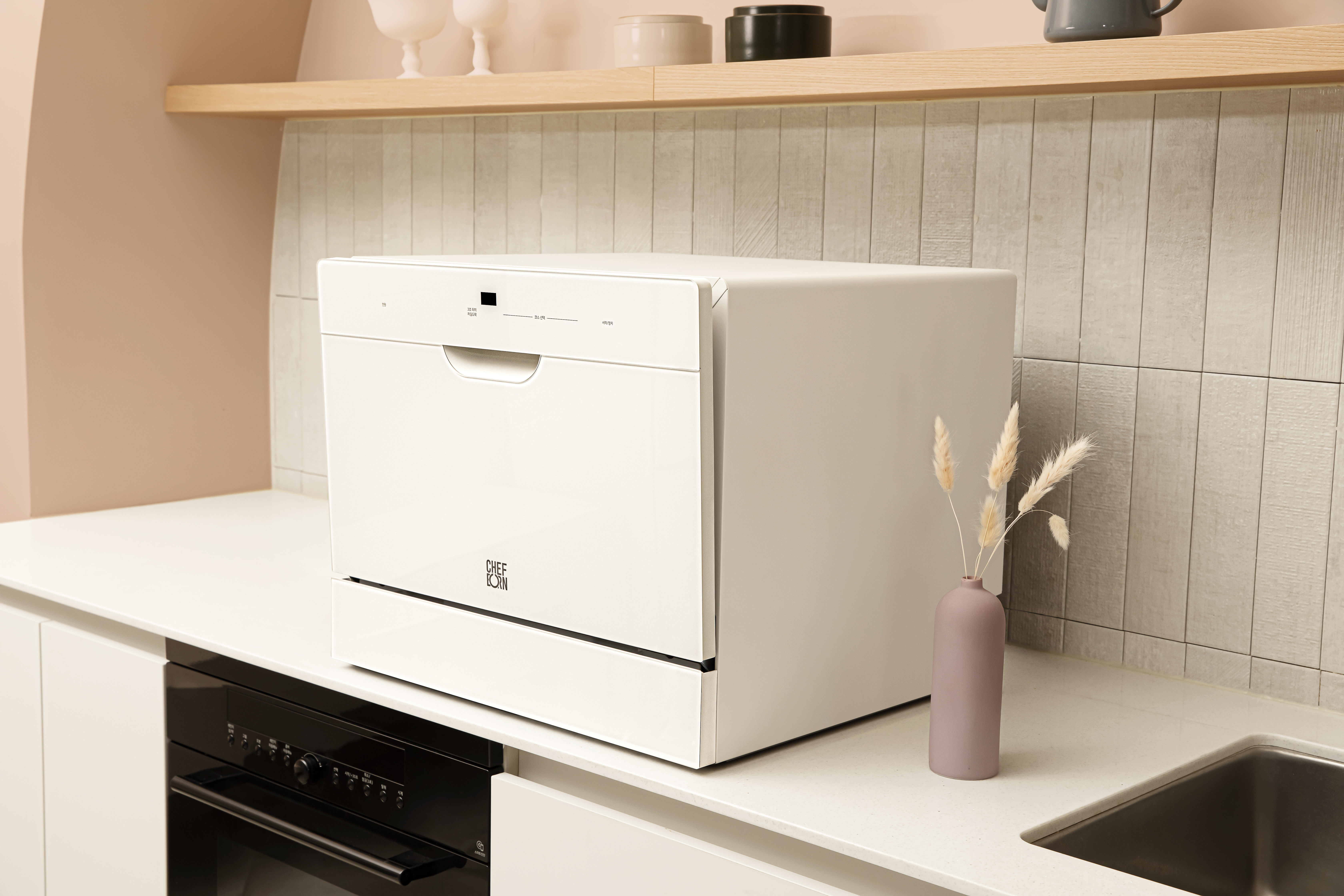 식기세척기 6인용 가정용 카운터탑 프리스탠딩 무설치 무타공 화이트 제품 이미지