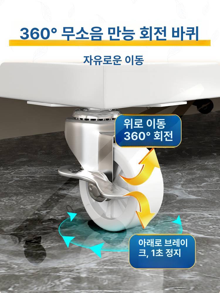 과자 팬트리 편의점 이동식 철조망 60x45x80cm 5단 두꺼운 화이트 120길이 140높이 - 상세 이미지 5