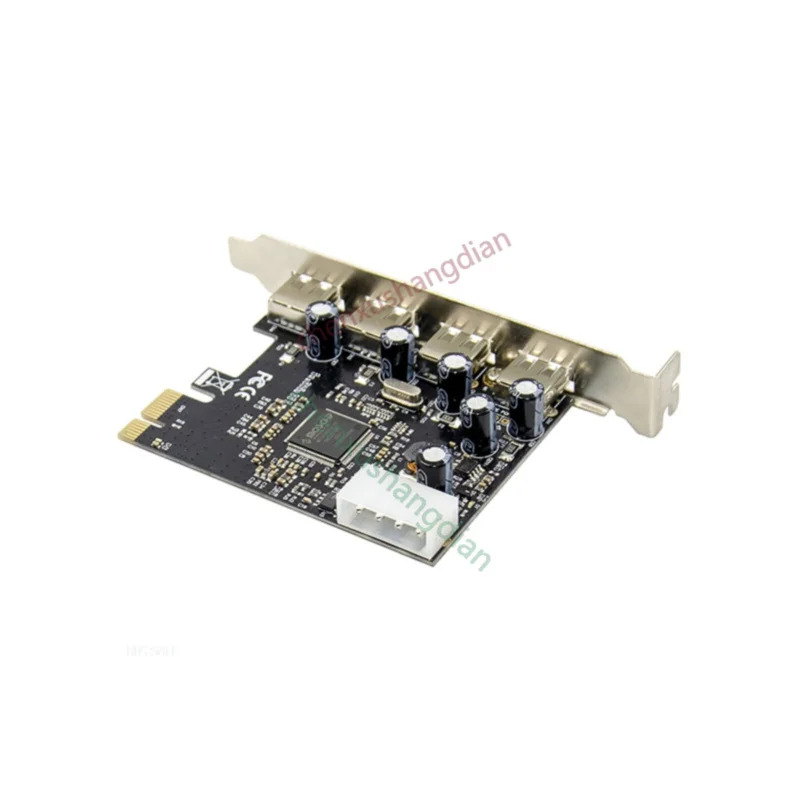 PCIE PCI-E-4 포트 USB 2.0 확장 카드 드라이브 프리 BIOS MCS9900 칩 사가능