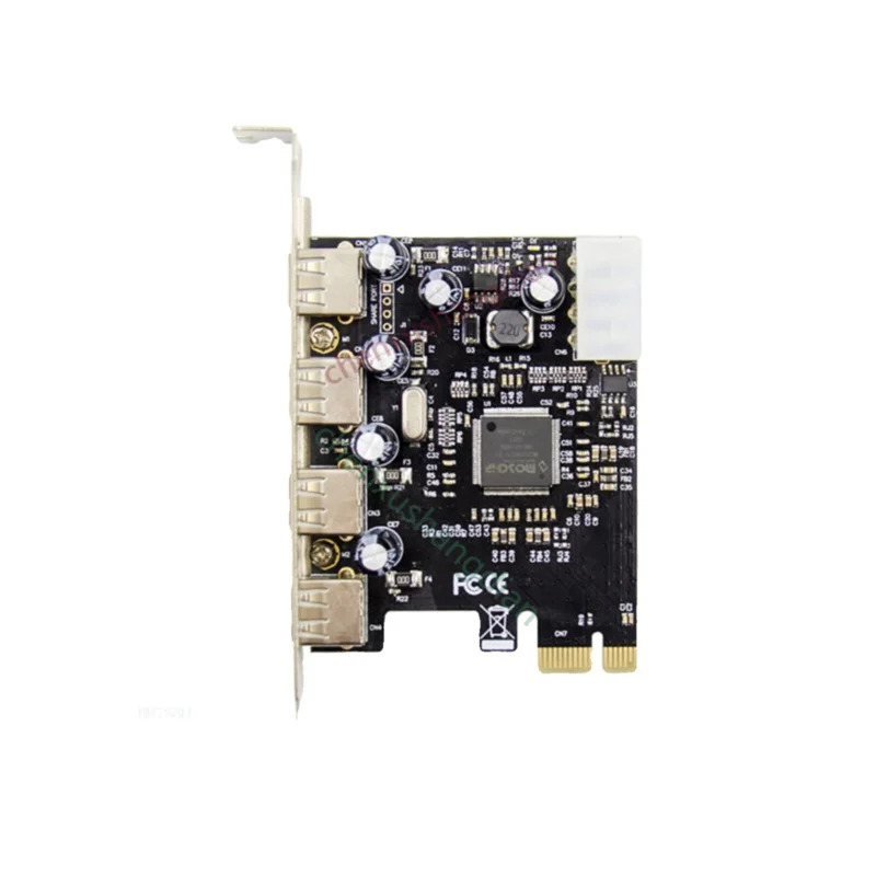 PCIE PCI-E-4 포트 USB 2.0 확장 카드 드라이브 프리 BIOS MCS9900 칩 사가능