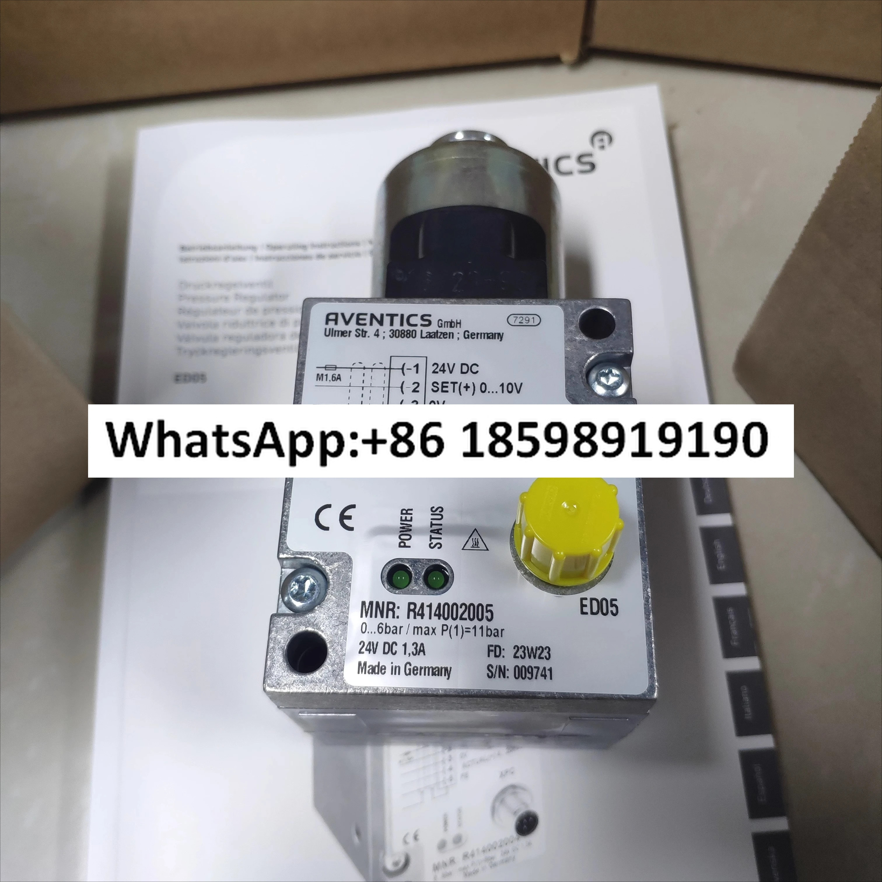 ED05 비례 밸브 R414002005 R414002004 압력 조절