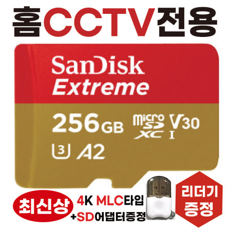 [샌디스크]하이크비전 DS-2DE4225IW-DE SD카드칩 메모리카드 홈캠CCTV카메라전용 4K MLC 256GB 고사양V30