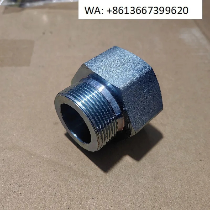 수나사 M42x2 세트 - 암나사 G1-1/4즉 1.2인치 고전압 철 커넥터 흰색 아연 도금 1242