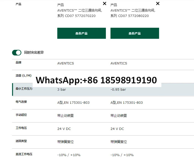 CD07 방향 밸브 5772070220 5772080220 원본