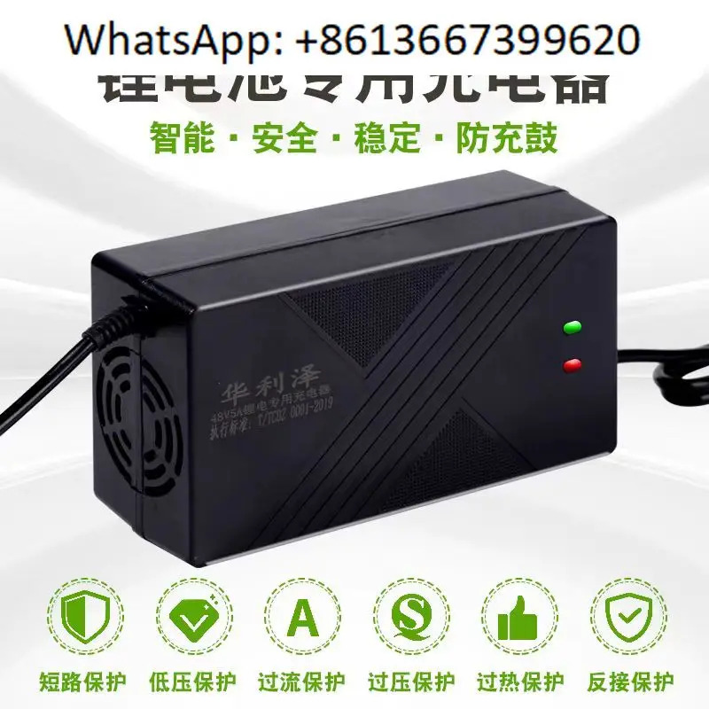 전기 배터리 자동차 충전기 48V60V54.6v5a 삼원계 철-