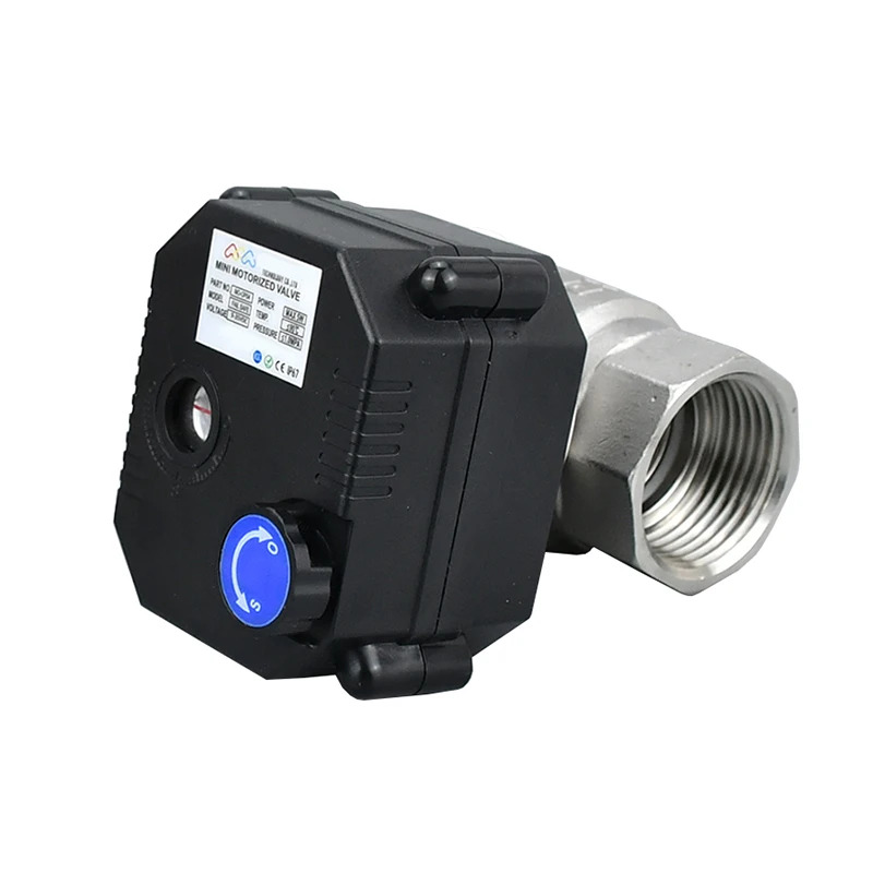 1/2인치 3/4인치 1인치 1-1/4인치 방수 모터식 볼 밸브 수동 스위치 DC12v DC24v DC9-36 스테인리스 스틸 전기