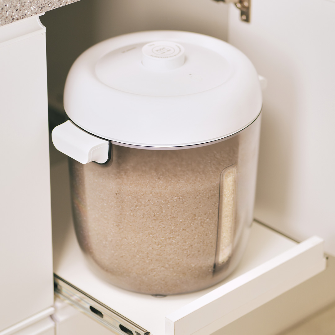 보만 원터치 무선 진공 쌀 보관 통 10kg 밀폐용기 분리세척가능 12kg, 반투명 - 상세 이미지 5