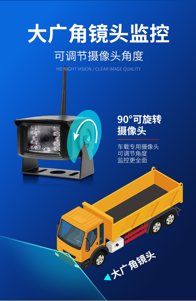 현장 크레인 카메라 지게차 모니터링 고화질 방수방진 야간선명 모니터 10인치 크레인 영상 - 상세 이미지 5