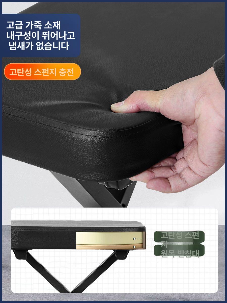 공연용 스툴 접이식 레슨 발받침 통기타 야외 무대 회전 레벨 1 블랙 스퀘어 벤치 - 상세 이미지 5