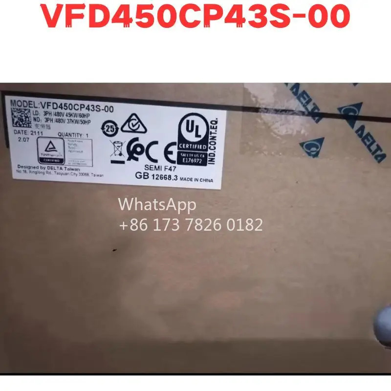 원본 VFD450CP43S-00 VFD450CP43S 00 인버터 45KW