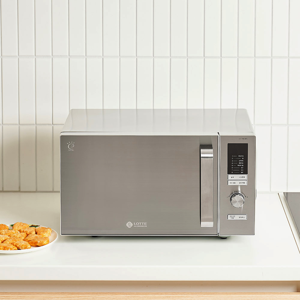 롯데 전자레인지 무회전 가정용 버튼식 플랫 전자렌지 23리터 제품 이미지