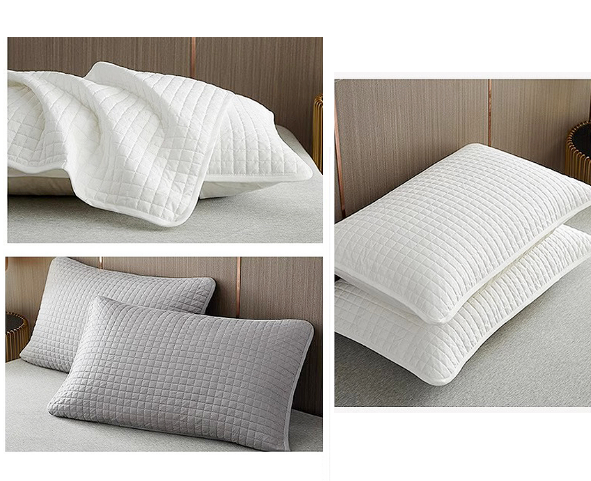 배개커버 누빔 퀼팅 순면 무지 베개 밴딩 베갯잇 48x74cm 베겟잎 쿨링커버 - 상품 이미지