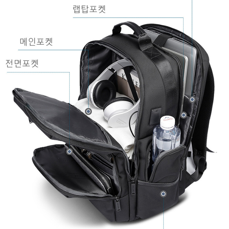 중학생책가방 고등학생책가방 헬스백팩 해외여행백팩 유럽여행 중학교가방 - 상세 이미지 5