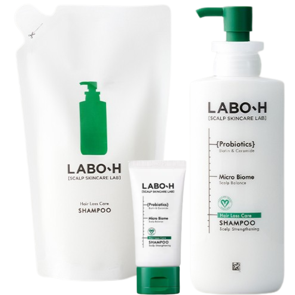 라보에이치 탈모증상완화 샴푸 두피강화 400ml+리필 400ml + 증정품 - 상품 이미지