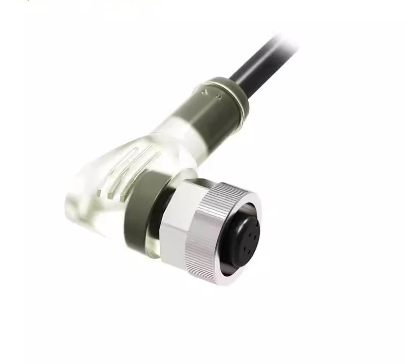 QE12-N-N/P 연결 케이블 암나사 소켓 엘보 2/5m PVC/PUR 케이블.1PCS