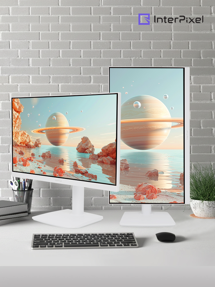 [신제품 LG 나노IPS] 인터픽셀 IPQ2730 QHD 120Hz 화이트 모니터 C타입 피벗 68~69cm(27인치), 무결점 제품 이미지