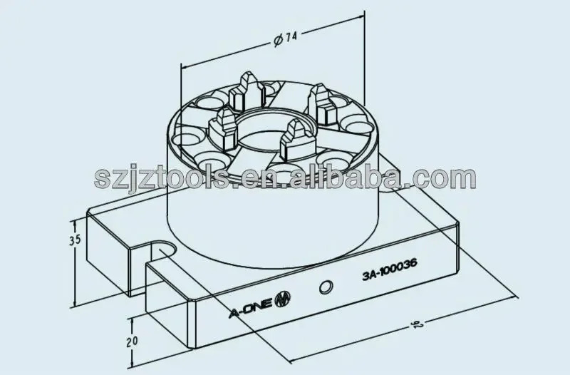 A-ONEtooling 시스템 경화강 사각 정렬 레일 3A-300036