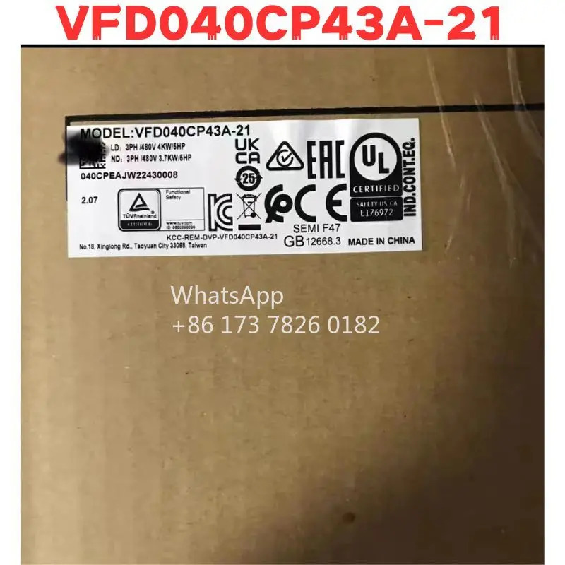 원본 VFD040CP43A-21 VFD040CP43A 21 인버터 4KW