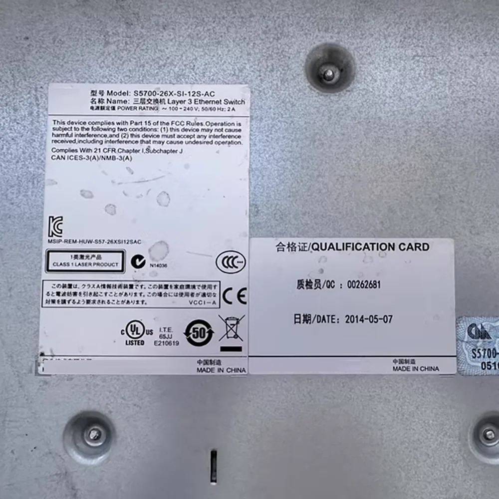 Huawei호환 S5700-26X-SI-12S-AC12기가비트 광 포트 12기가비트 전기 2포트 SFP10기가비트 스위치