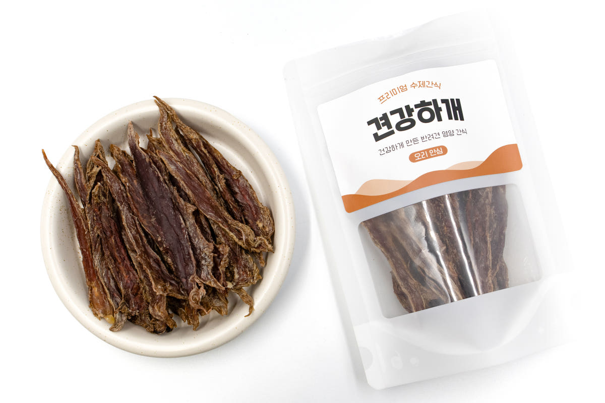 견강하개 강아지 수제간식 국내산 오리 안심 육포 50g - 최저가 6,900원