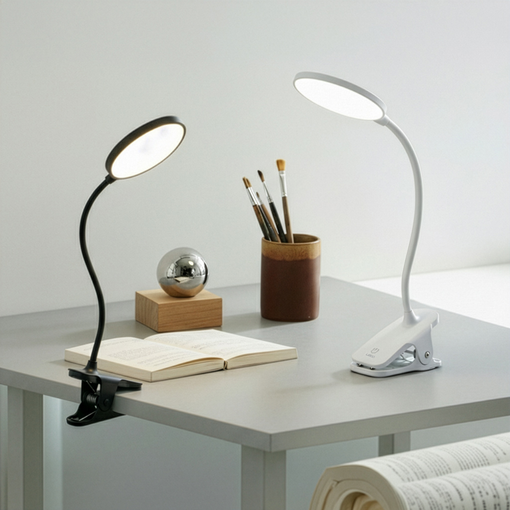 레토 LED 집게 스탠드 학습용 책상 조명 침대 공부 독서등 스텐드 북라이트 제품 이미지