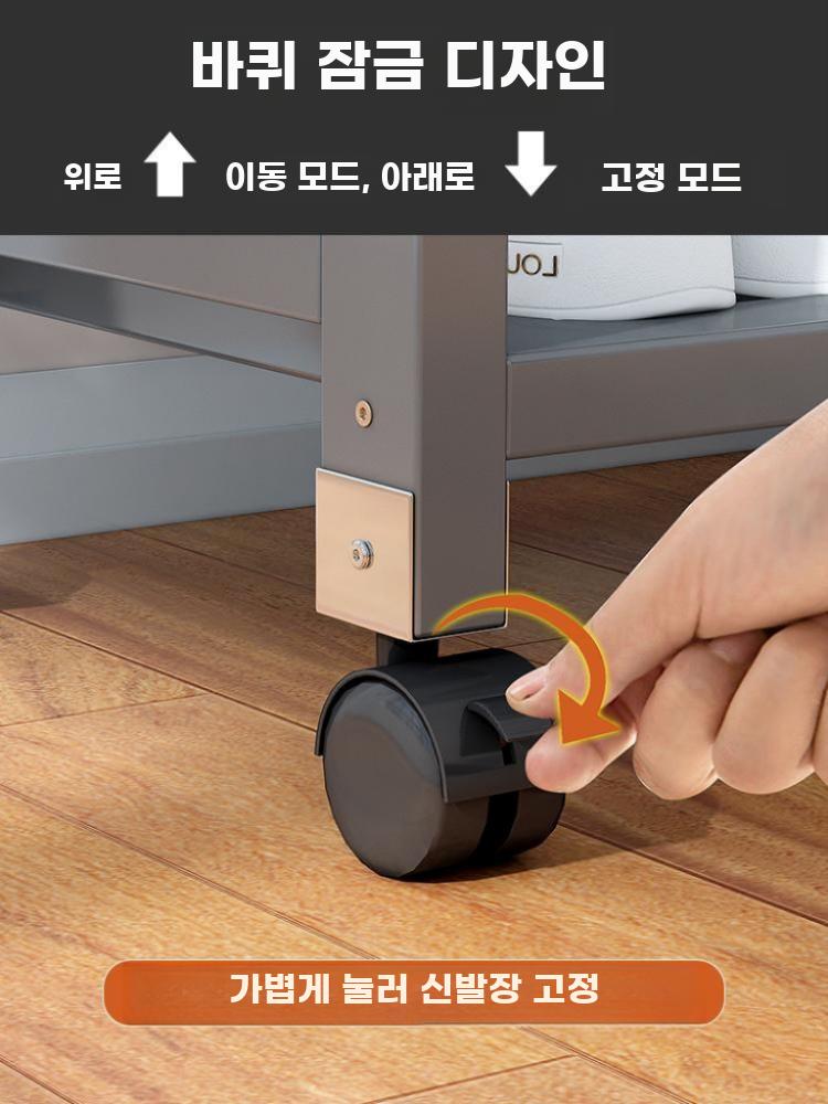 대나무 신발 정리대 현관용 튼튼한 심플 신발장 - 상세 이미지 5