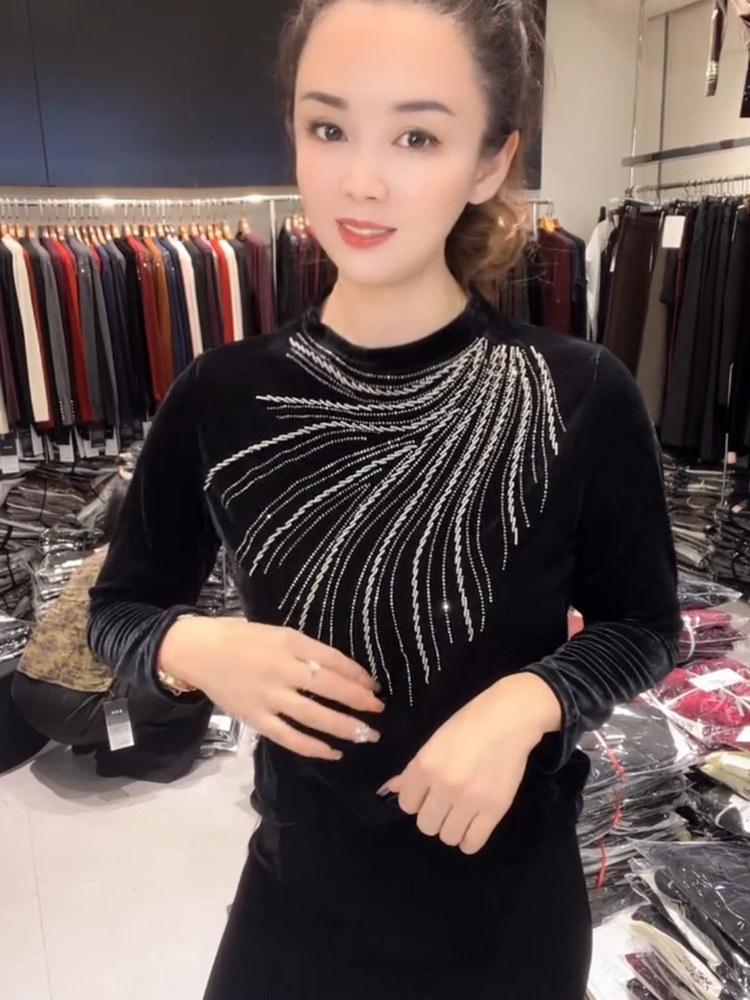 여성 상의 에어로빅복 연습복 방송댄스복 공연복 반팔 블랙 L 45.0-52.5kg - 상세 이미지 2
