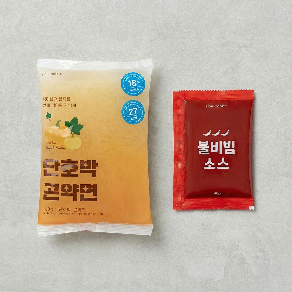 슬로우래빗 단호박 곤약면+비빔소스 포함 180g, 30개 - 상세 이미지 3