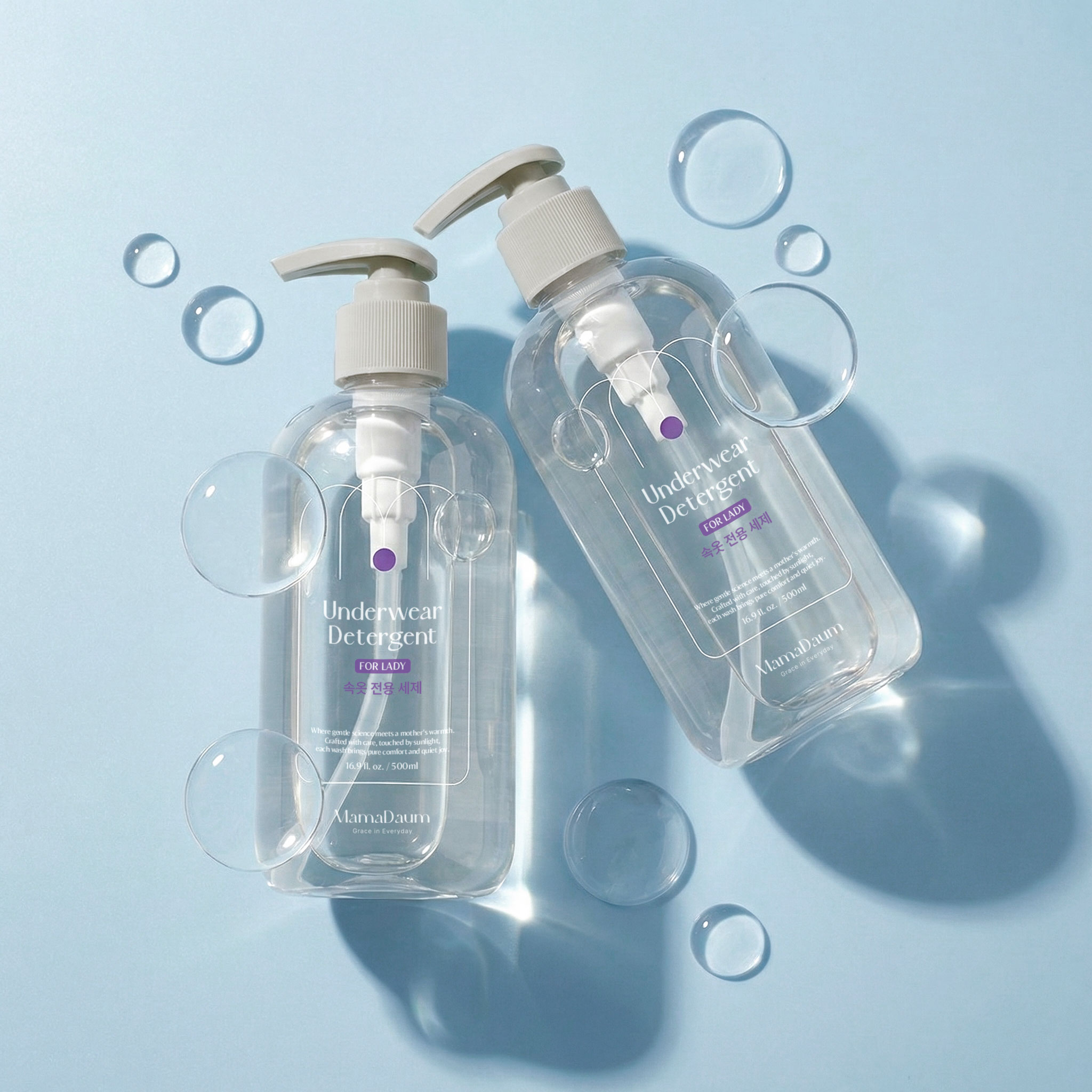 마마다움 여성 속옷전용세제 무향 수영복 운동복 세제 500ml, 2개 - 상품 이미지