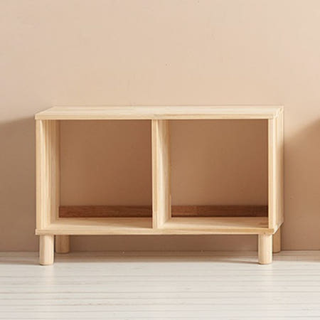 거실책꽂이 오픈책장 원목 아이방책장 오픈 삼나무 1단 2칸