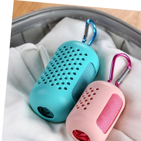 휴대하기 편한 실리콘케이스 타월 여름 스포츠 타올