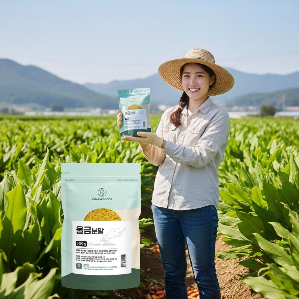 진도 울금 가루 분말 강황가루 먹는법 효능 500g - 상품 이미지