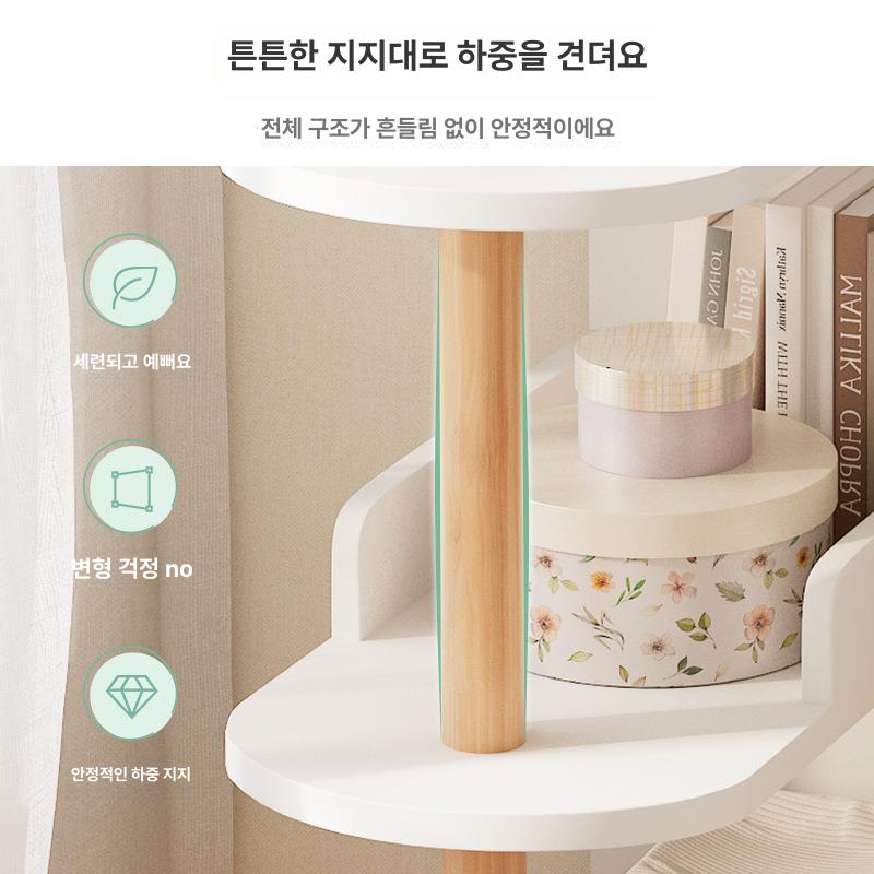 틈새 수납 선반 조립식 무타공 정리대 문뒤 팬트리 거실 4칸우드패턴48 x 24 - 상세 이미지 3