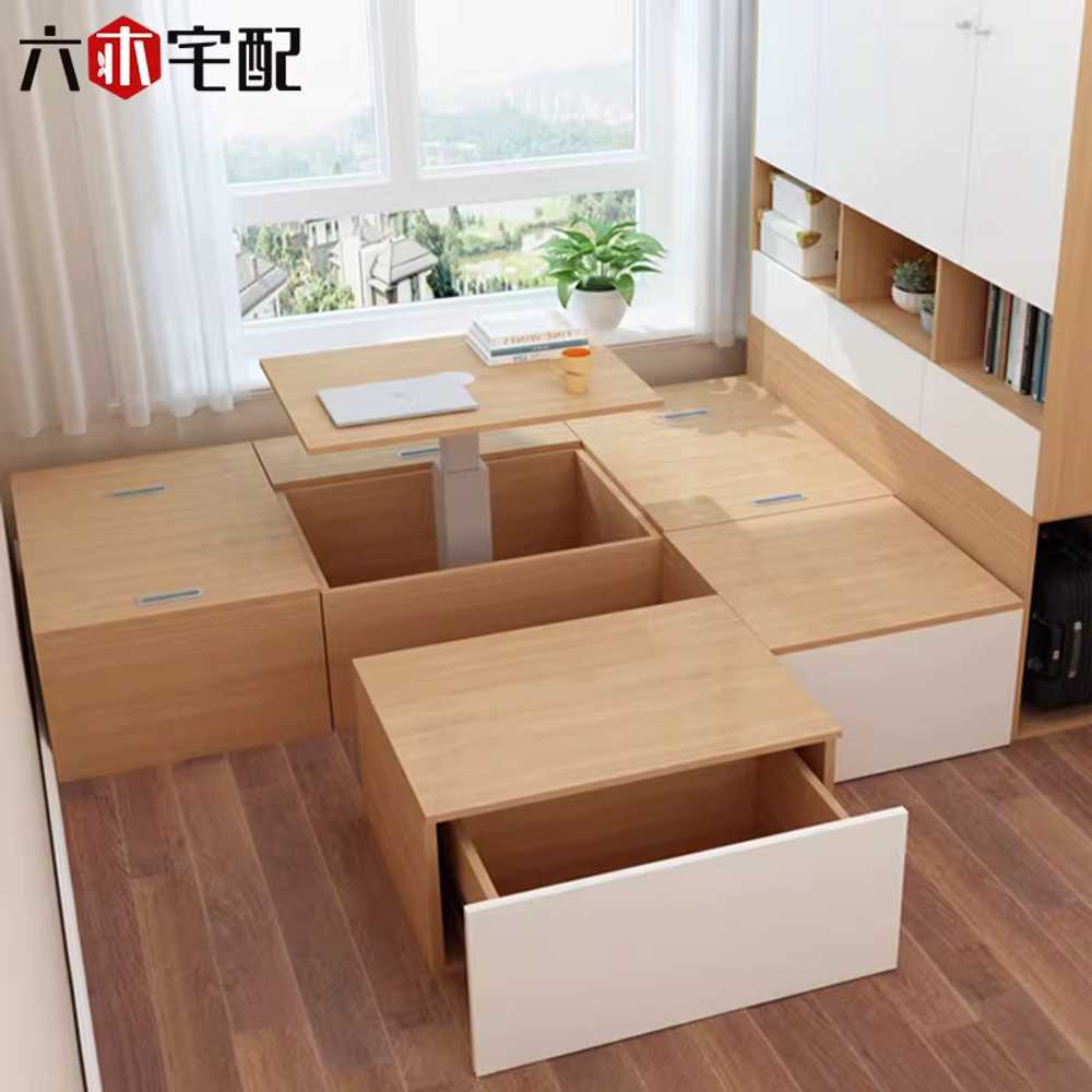 벤치형 수납장 폭좁은 거실 현관의자 드레스룸 슬림 300x600x400mm/낙엽송 원목 - 상세 이미지 3