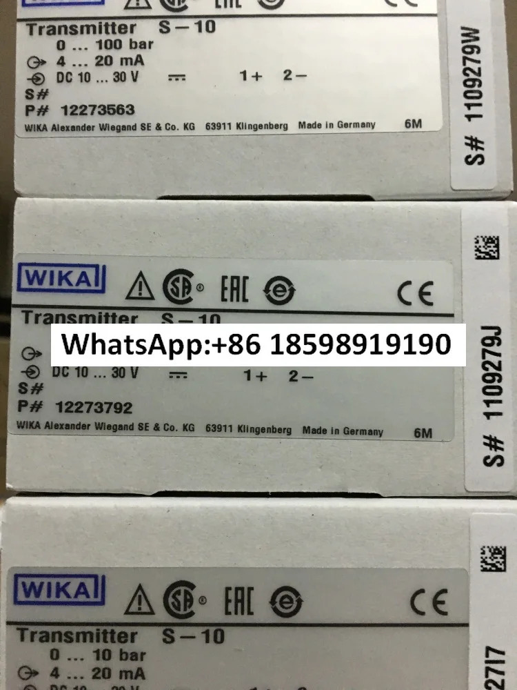 독일 압력센서 트랜스미터 SS 11 S 20 MP 10
