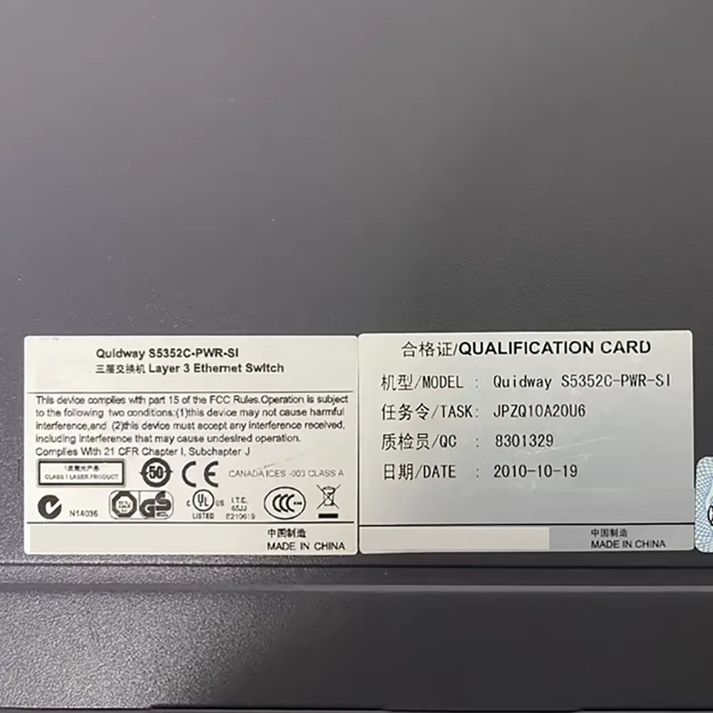 Huawei호환 S5352C-PWR-SI 48 포트 기가비트 POE 전원공급장치 레이어 3 네트워크 스위치