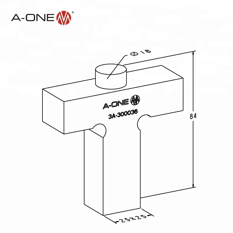 A-ONEtooling 시스템 경화강 사각 정렬 레일 ER-010592