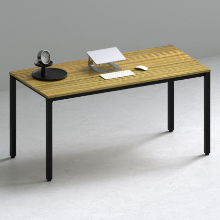 209애비뉴 제로데스크 학생 컴퓨터 책상 1400x600mm, 지브라상판+블랙프레임
