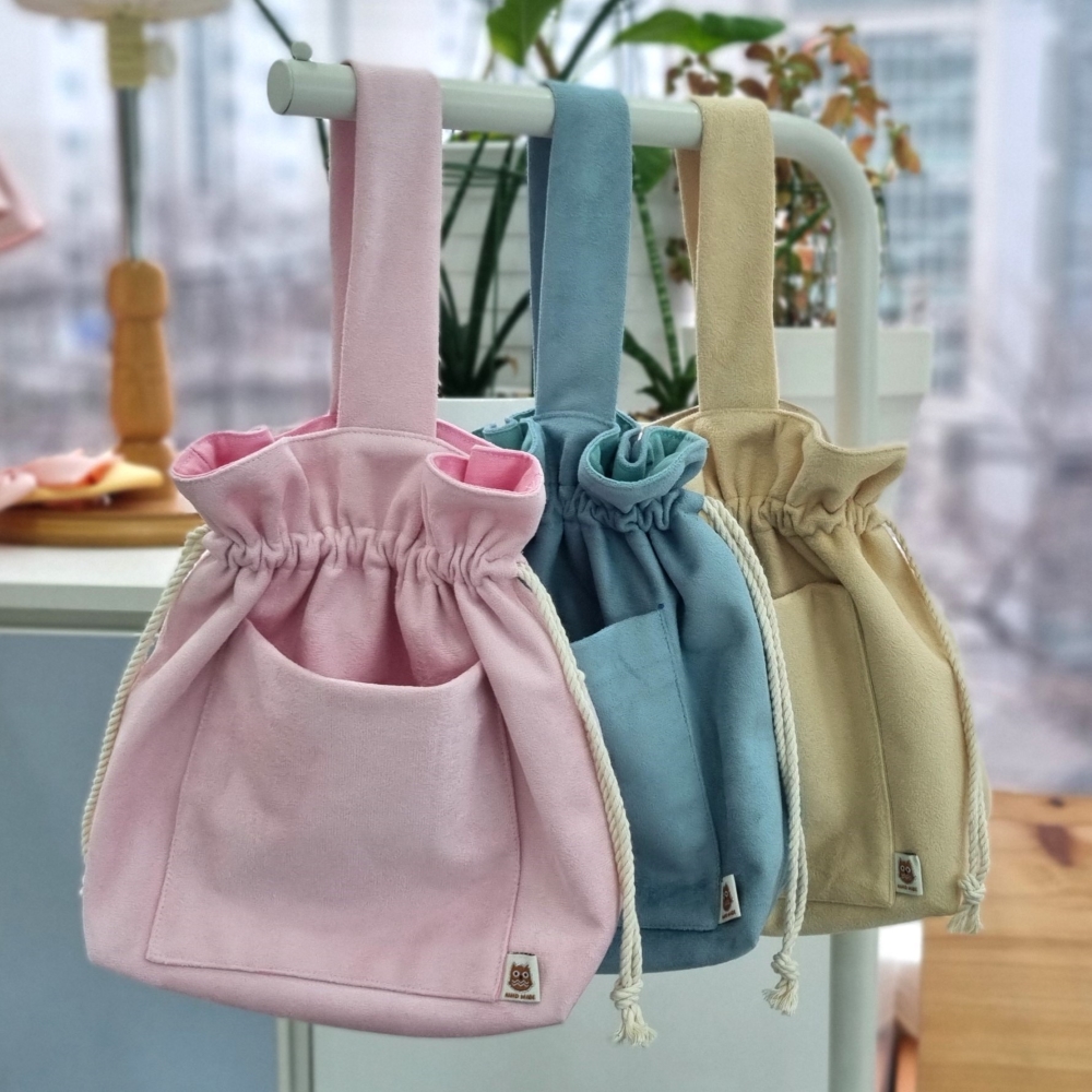 다온공방 복조리백 파우치 초극세사 복조리 미니 가방 핸드메이드 완제품 주문제작 - 상품 이미지