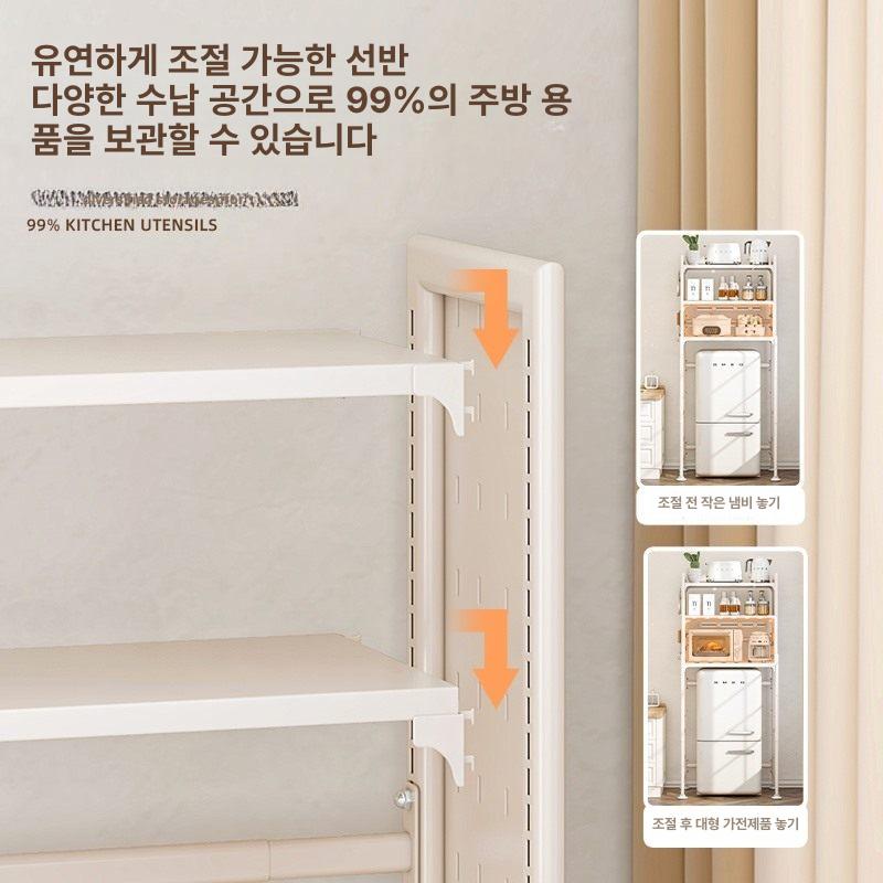 정리대 렌지대 미니냉장고선반 공간활용 원룸 주방 67 110cm 35cm 90 128cm A - 상세 이미지 4