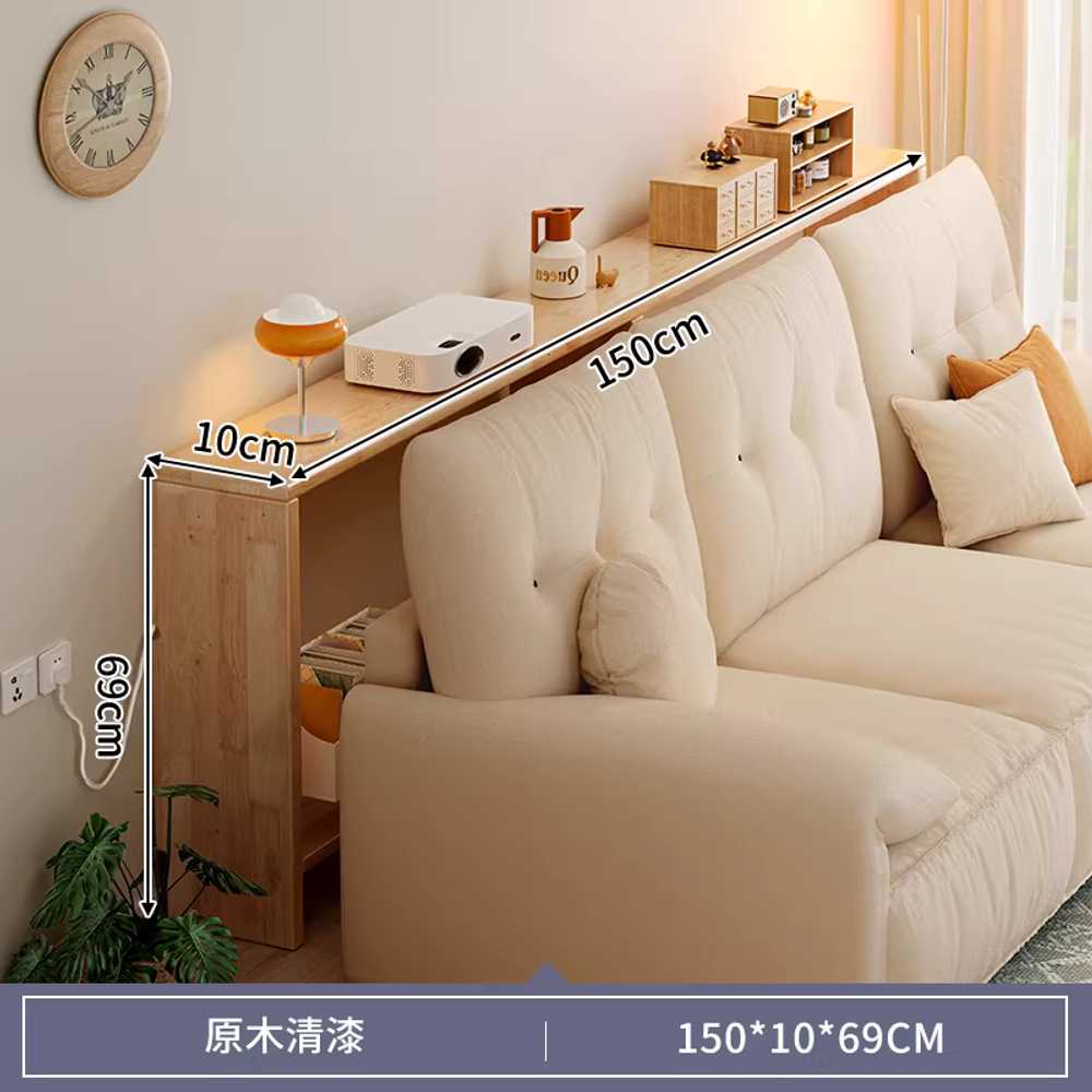 소파 틈새 선반 책상선반 슬림선반 협탁 보조수납 긴 100x10x69cm/뉴질랜드 소나무/내추럴 이미지 8